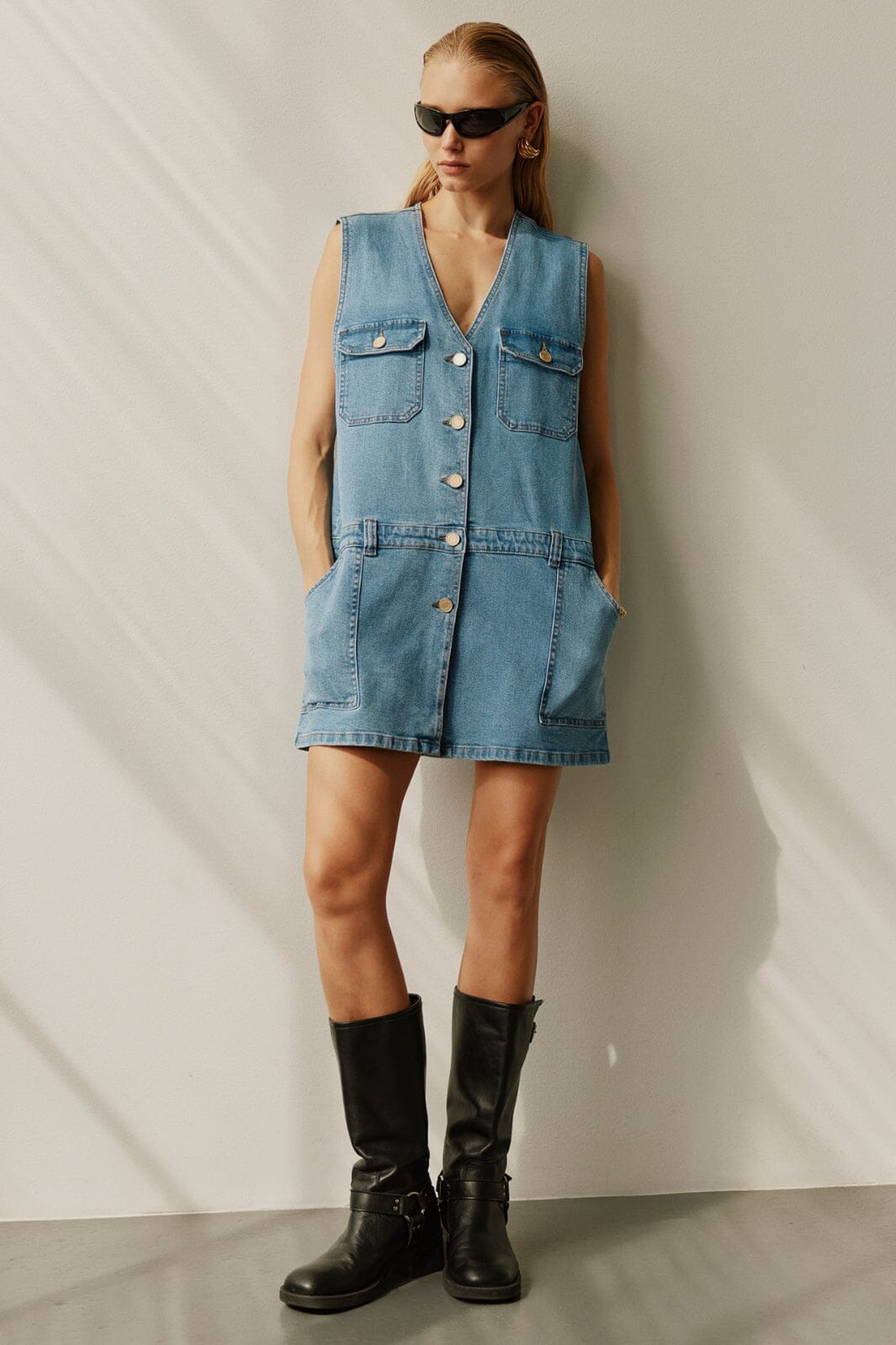 Sofie Schnoor - Albertinesw Dress S252186 - 9106 - Denim Blue