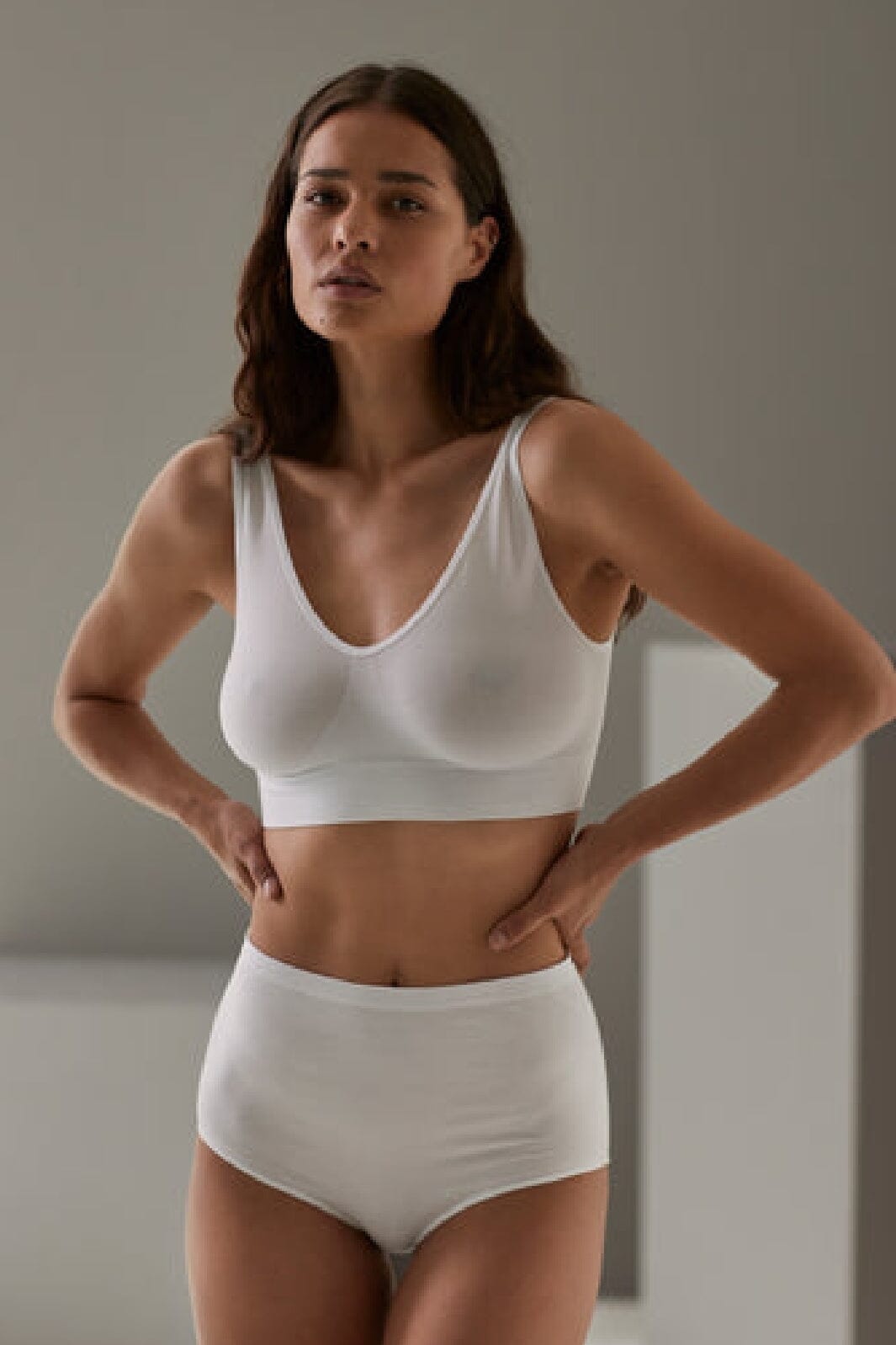 Soft basic - Haily High brief 2 pak - white Trusser