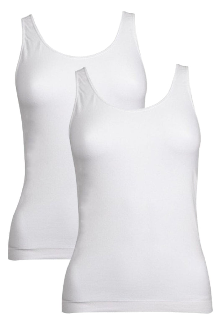Soft basic - Haily Top wide strap 2 pak - white