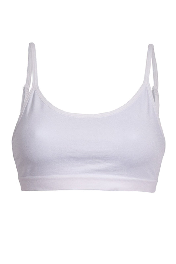 Soft basic - Soffi Bra top narrow strap 2 pak - white BH