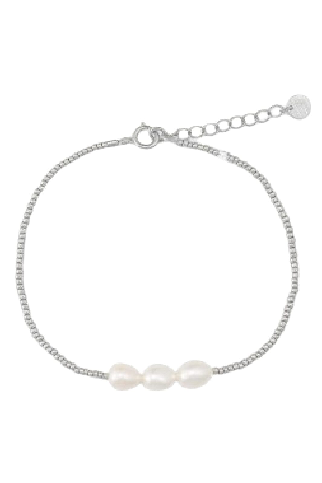 Sorelle Jewellery - 3-Pearls Bracelet - Sterling Silver