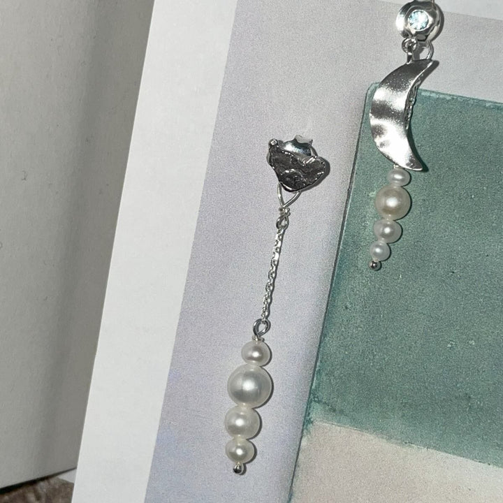 Stine A - Big Dot Bella Moon With Blue Lagune Stone - Silver - 1307-00-Blue Lagune