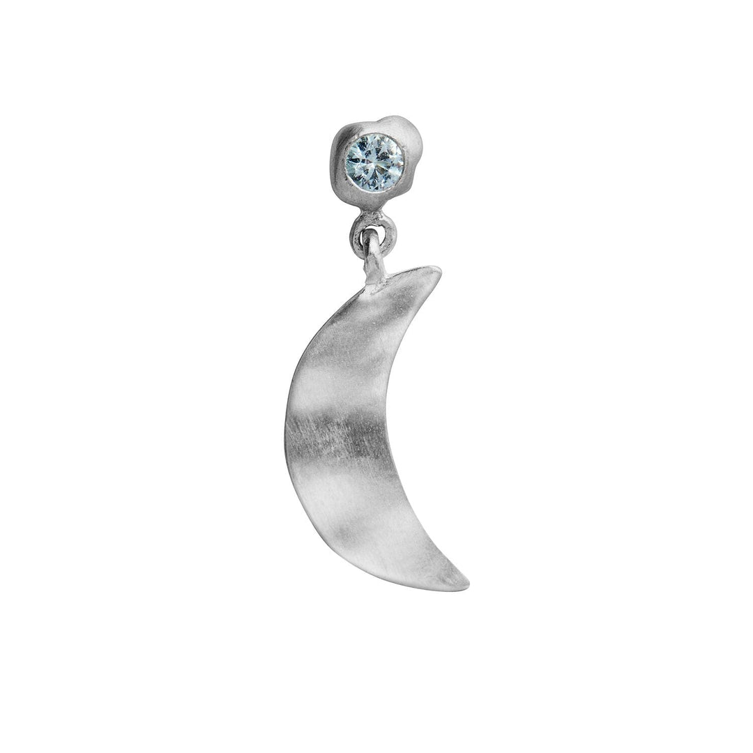 Stine A - Big Dot Bella Moon With Blue Lagune Stone - Silver - 1307-00-Blue Lagune