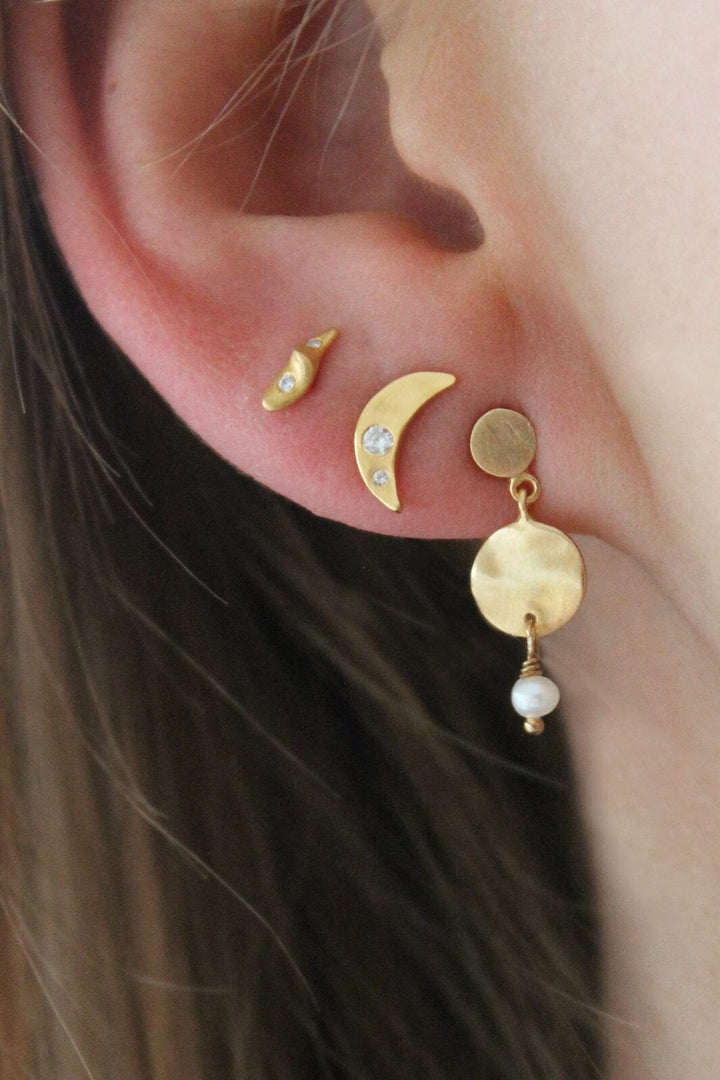 Stine A - Petit Bella Moon Earring Goldenen - 1281-02-S