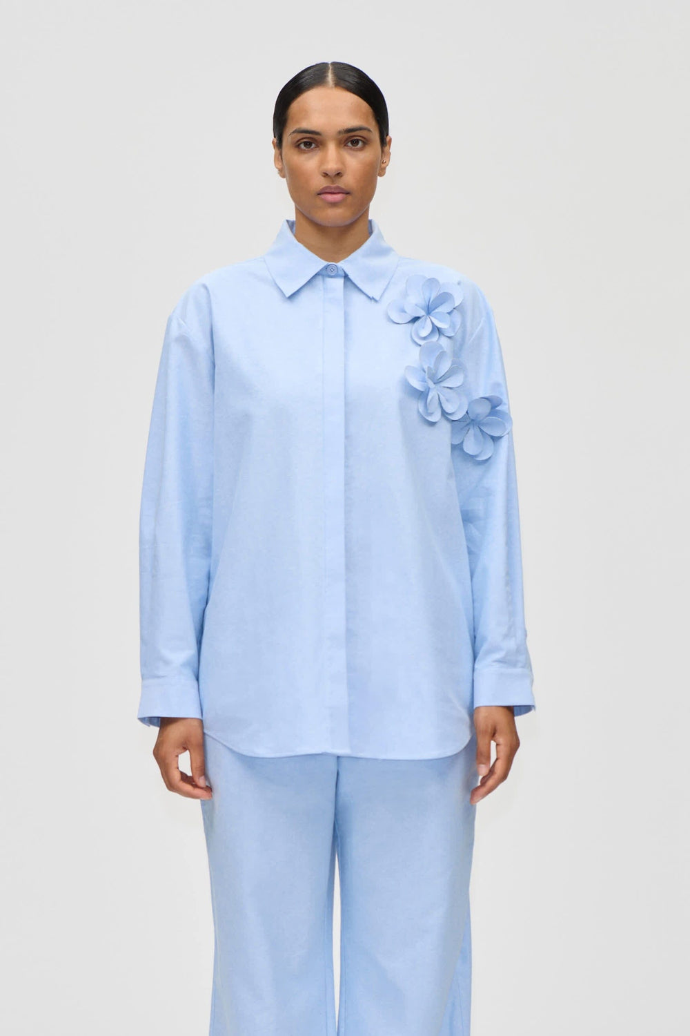 Stine Goya - 2464 Floral Shirting, Floral Shirtsg-ps26-t138-2464 - Brunnera Blue Toppe