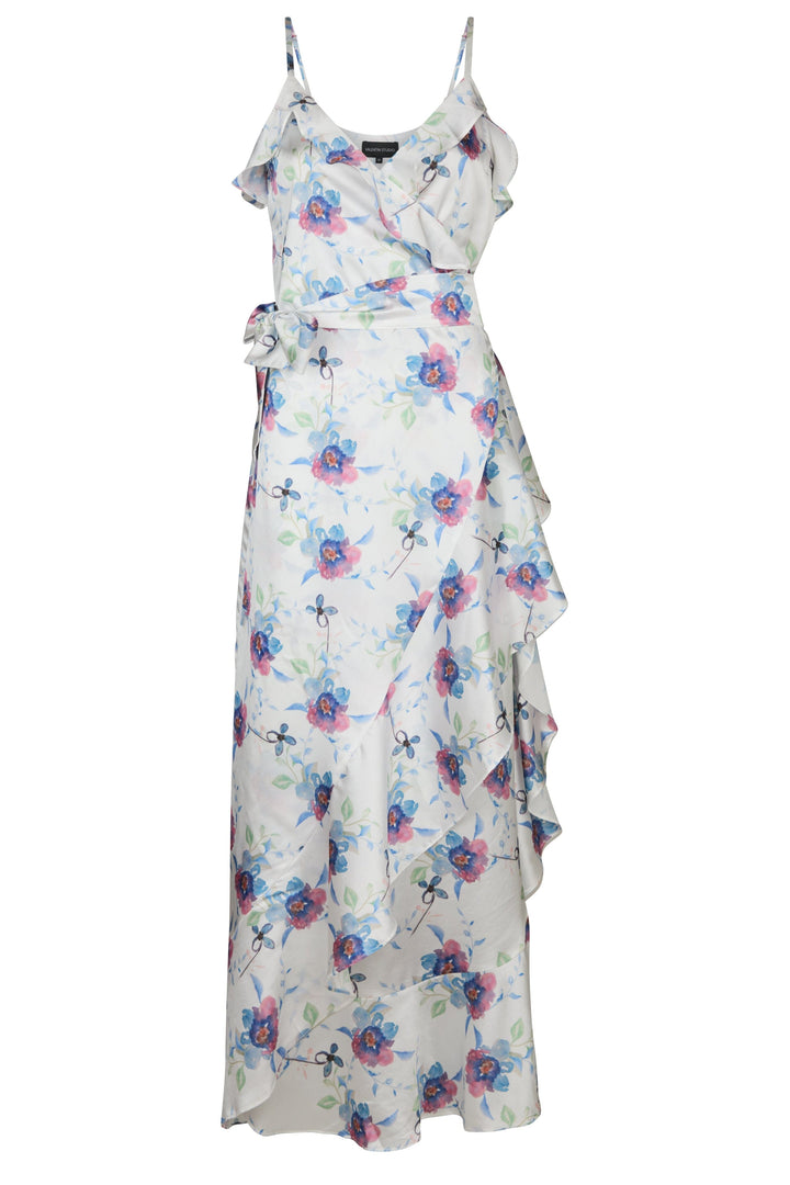 Valentin Studio - Strap Senorita Botanic Dress 165466 - 337 - White Exotic Garden Kjoler