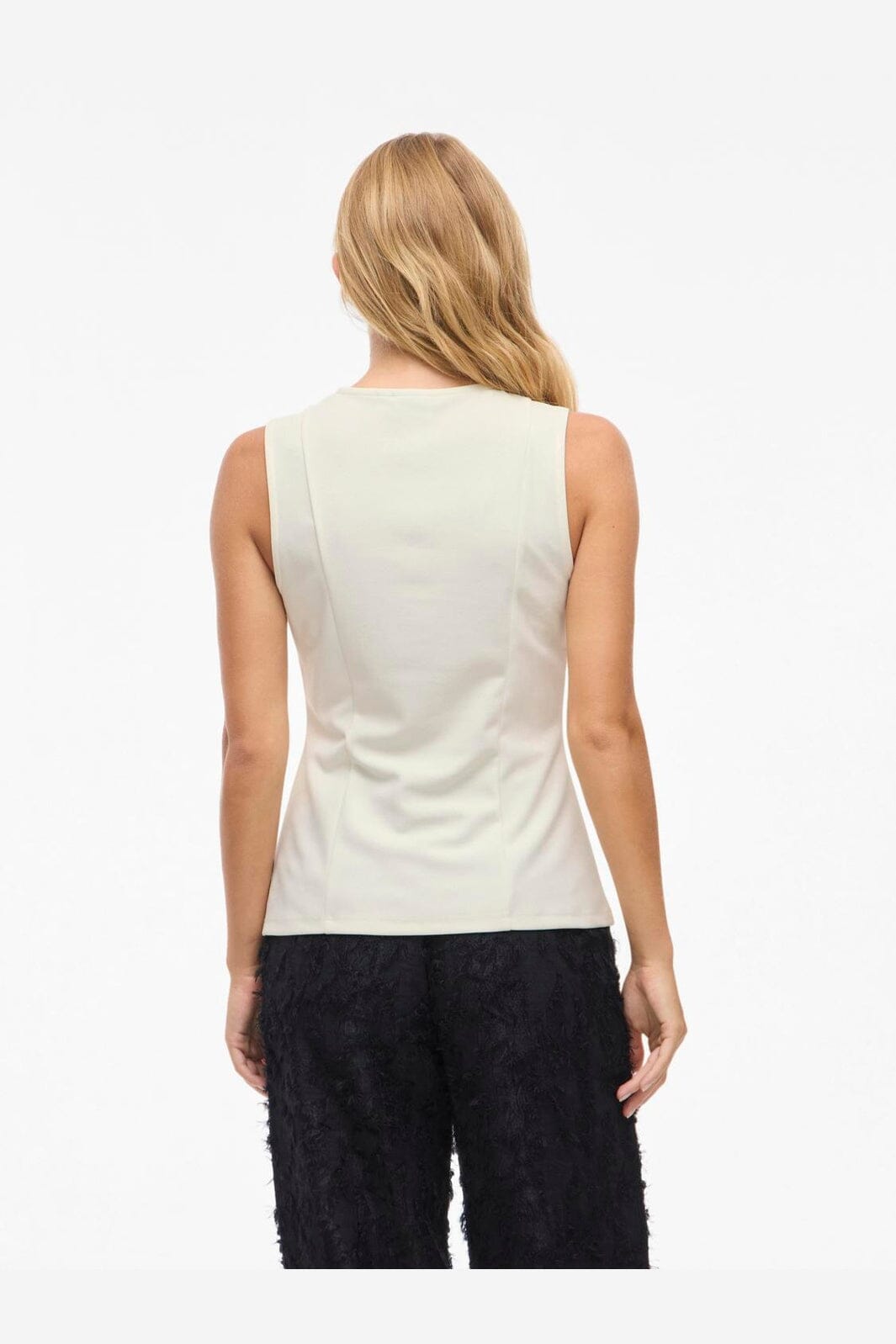 Vila - Vimerlano O-Neck S/L Vest - 4904180 Birch