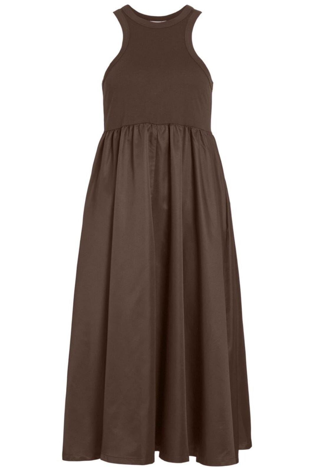 Vila - Visonja S/L Midi Dress - 4905064 Pinecone Kjoler