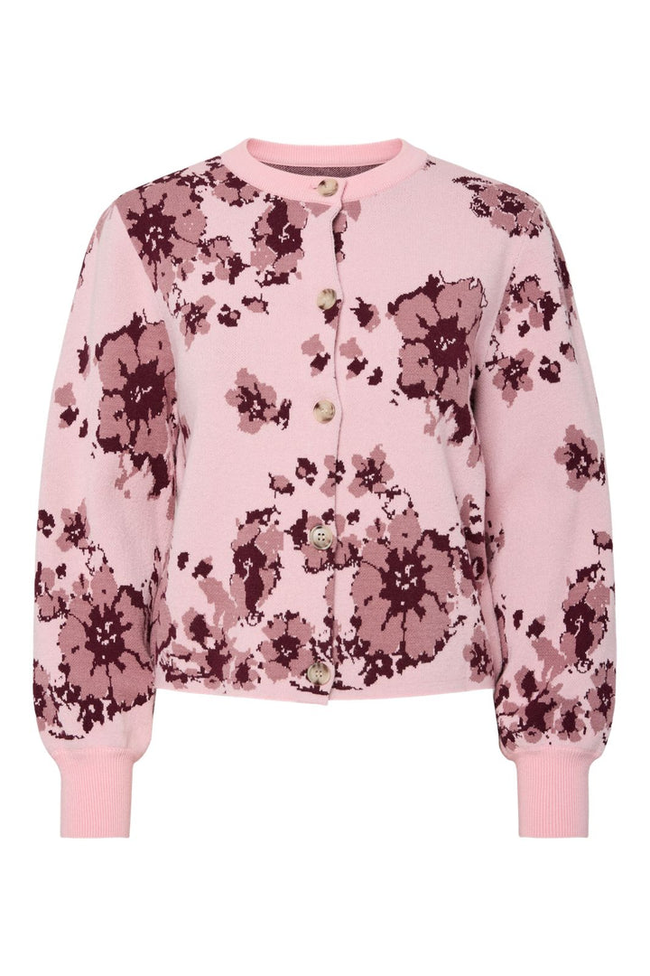 YAS - Yascharlotte Ls Knit Cardigan - 5004818 Orchid Pink Charlotte Print