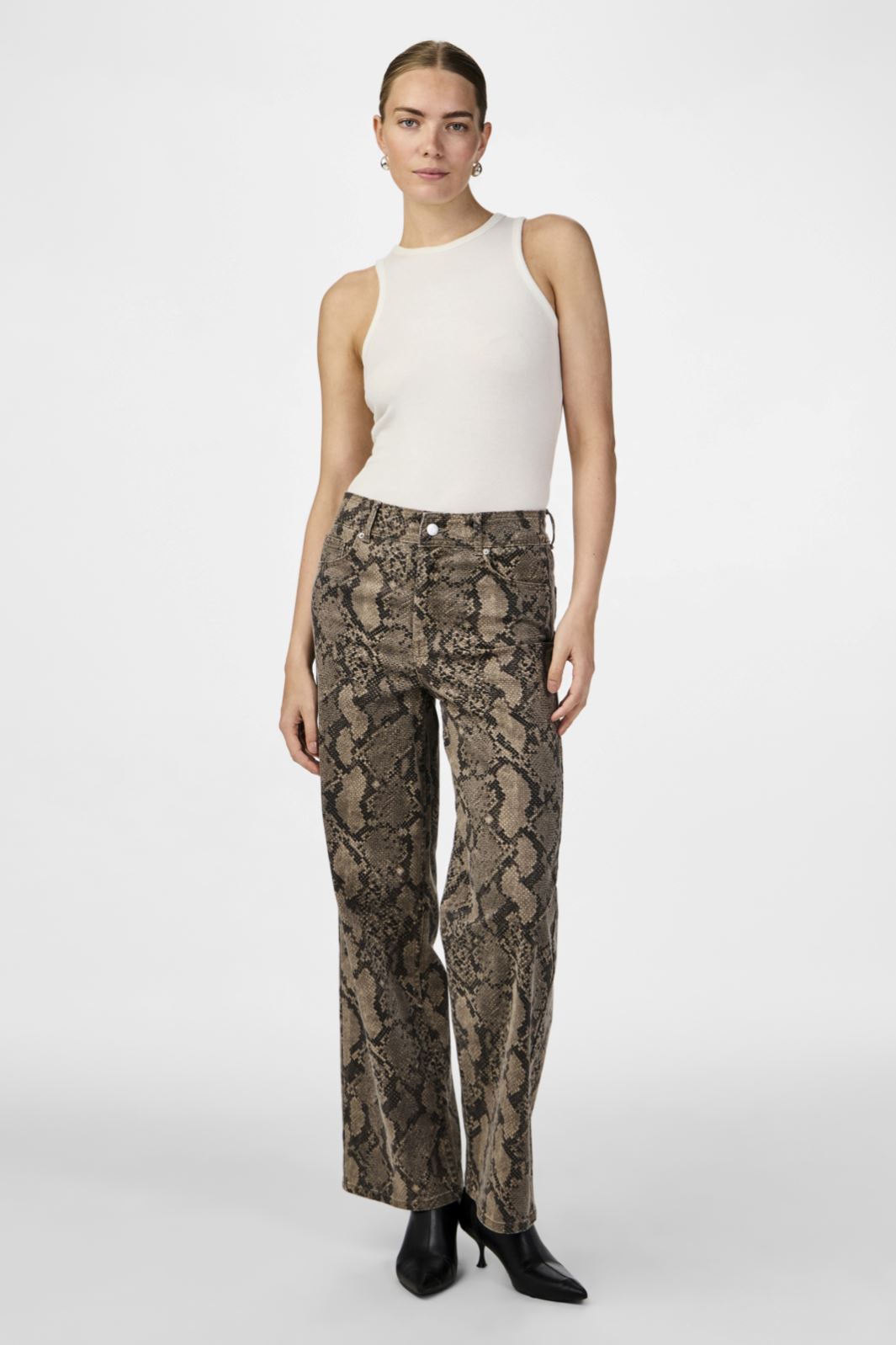 Y.A.S - Yasleonora Denim Jeans - 4611693 Black Snake Print Jeans