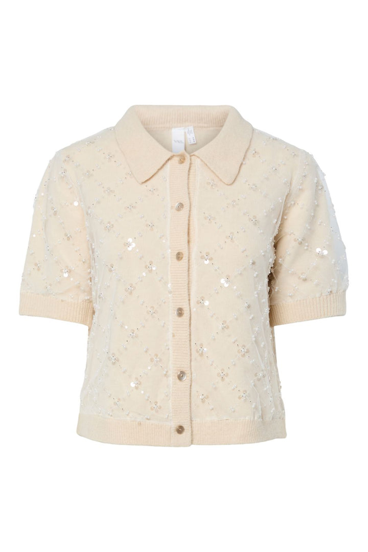 YAS - Yasmerilla Ss Knit Cardigan - 4892503 Birch