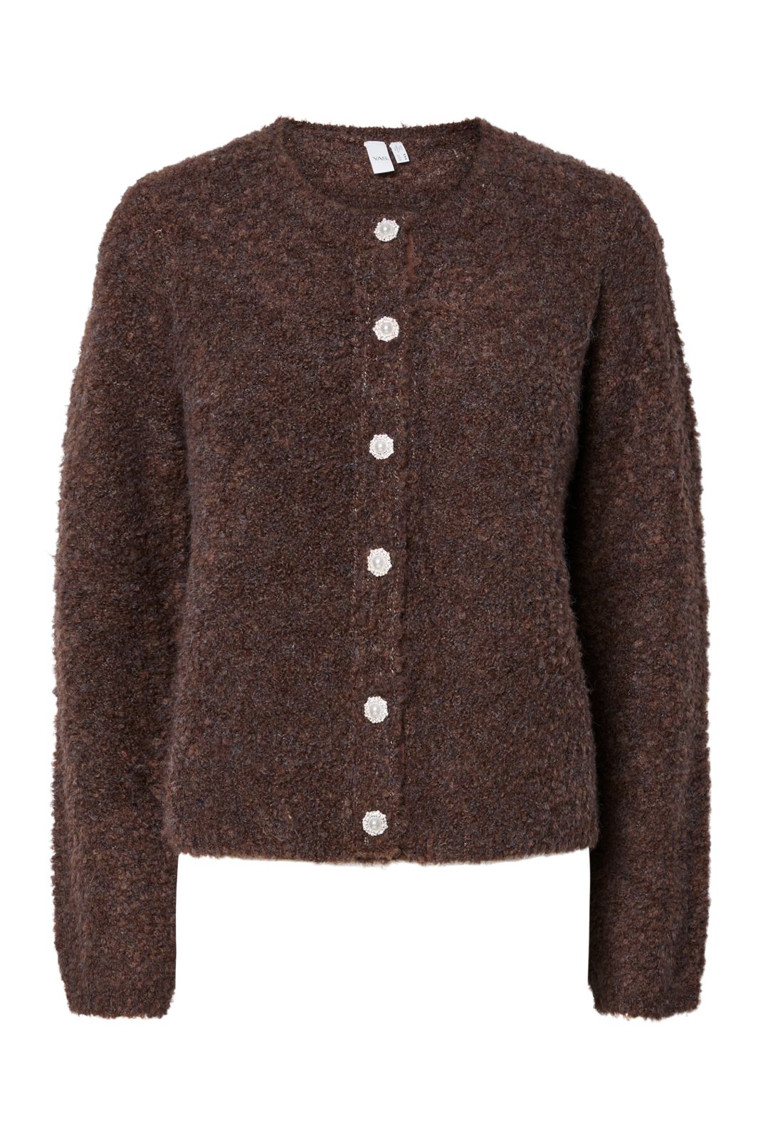 Y.A.S - Yasplyra Ls Knit Cardigan - 4909713 Chocolate Brown