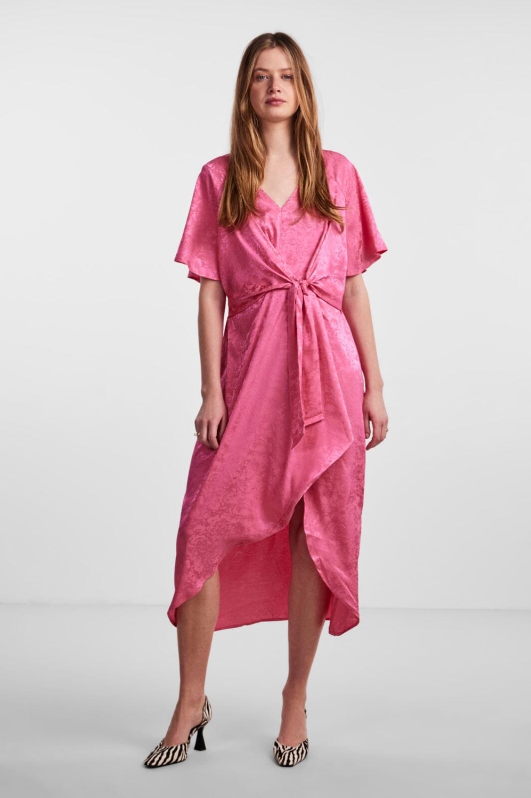Y.A.S - Yasretrieve Kimono Long Dress - Carmine Rose