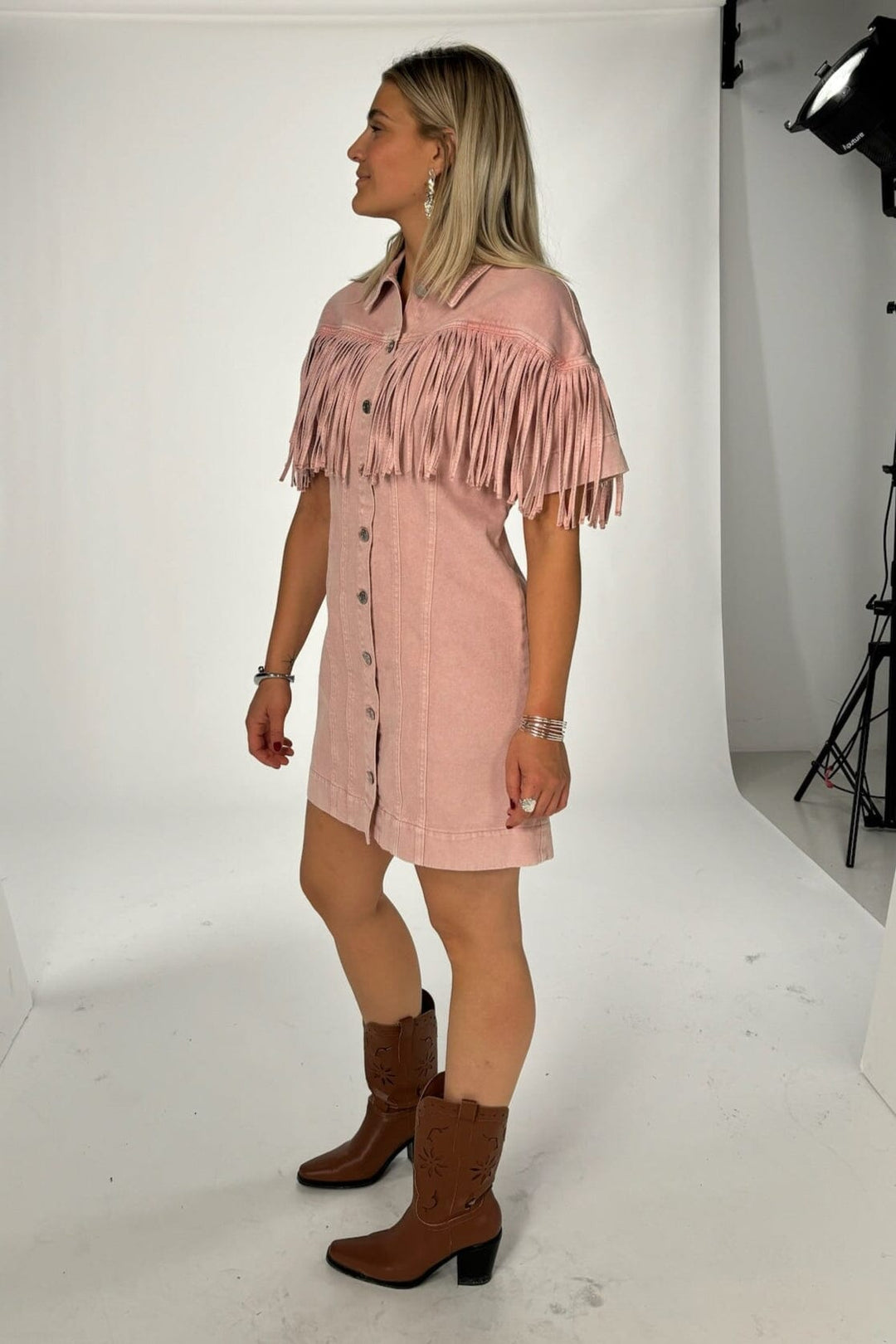 Y.A.S - Yassun 2/4 Denim Dress Fest - 4786228 Zephyr Kjoler