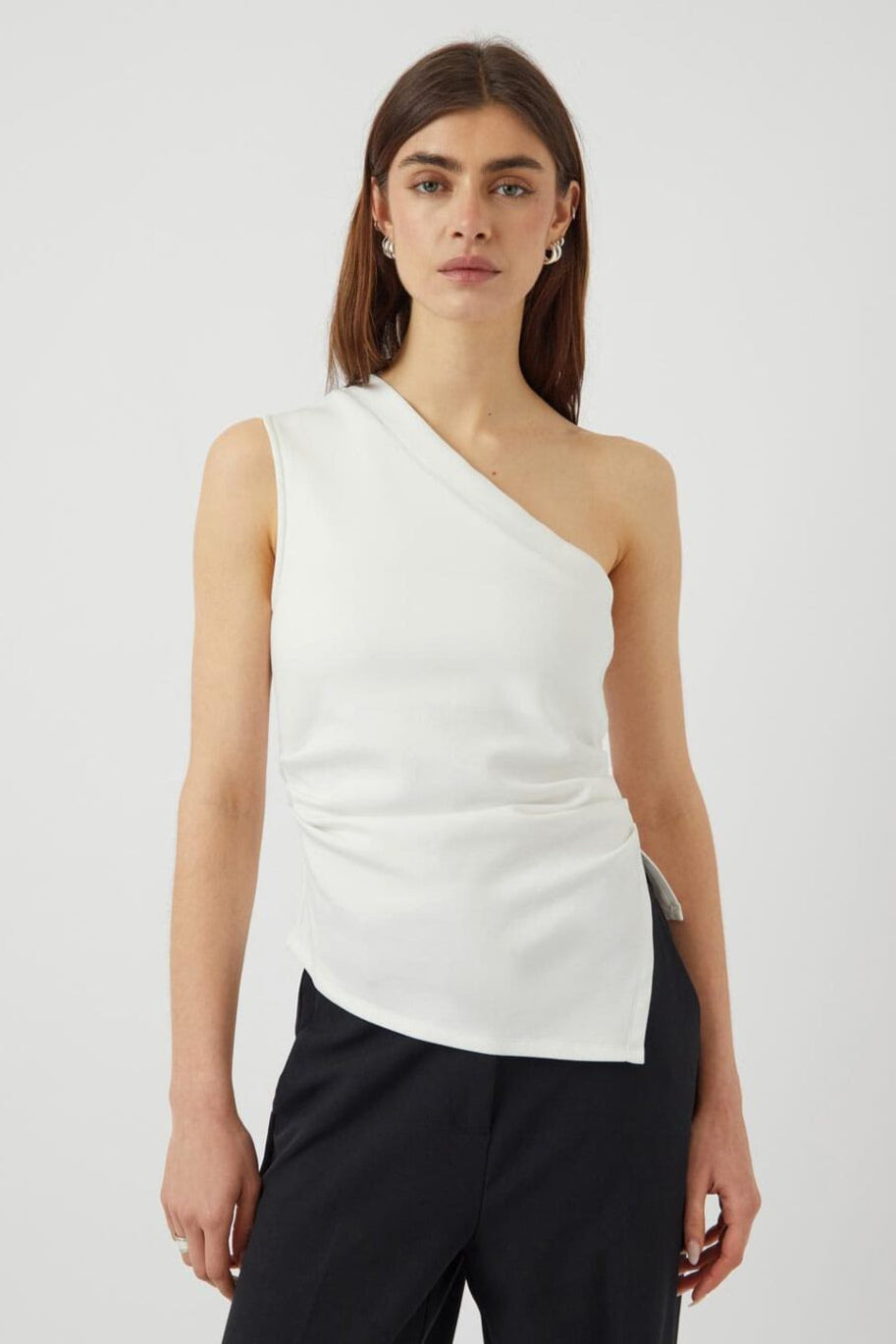 Y.A.S - Yasvenice One Shoulder Top - 4763675 Star White