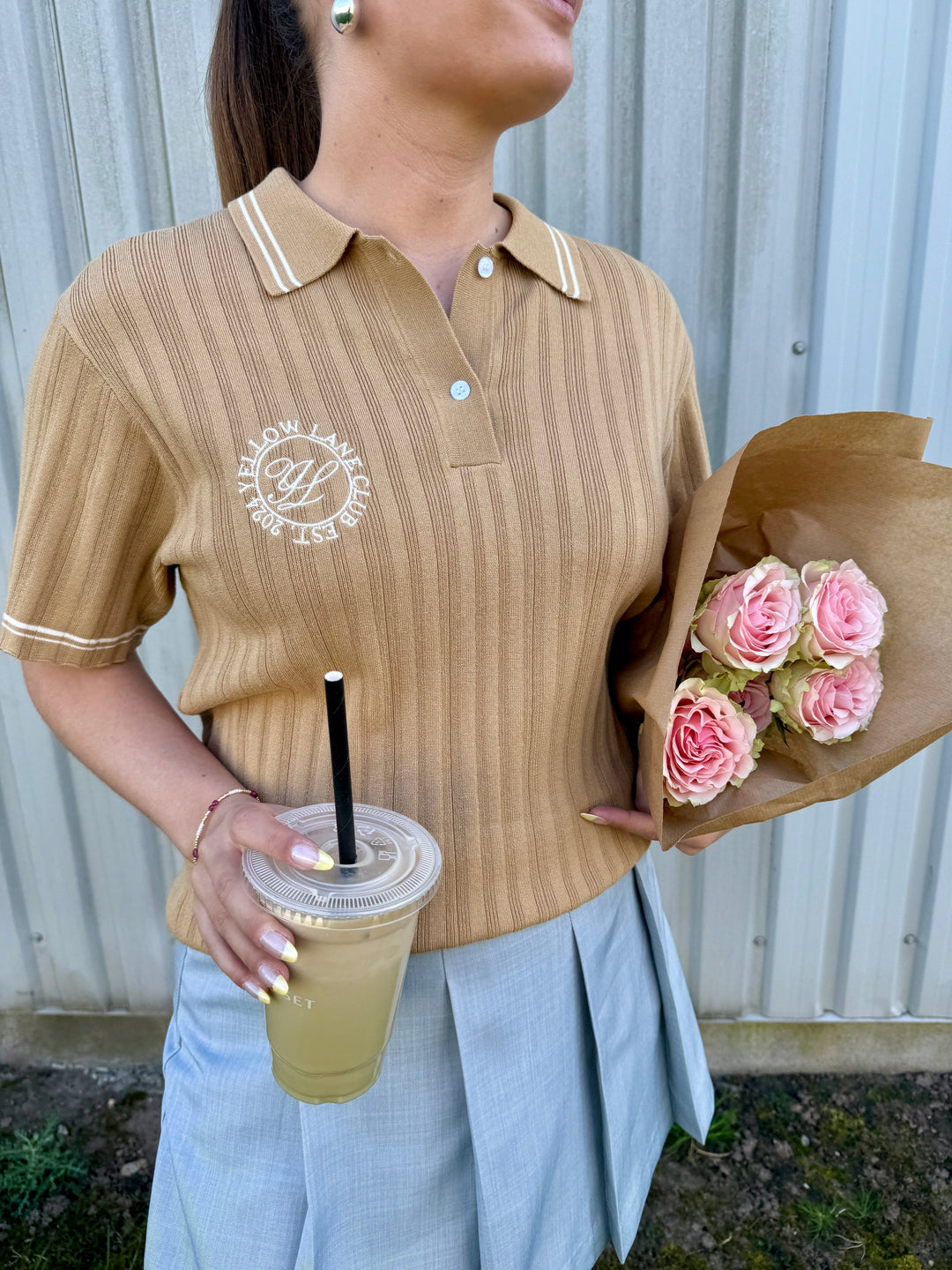 Yellow Lane - Alpha Polo 165405 - 217 - Caramel T-shirts