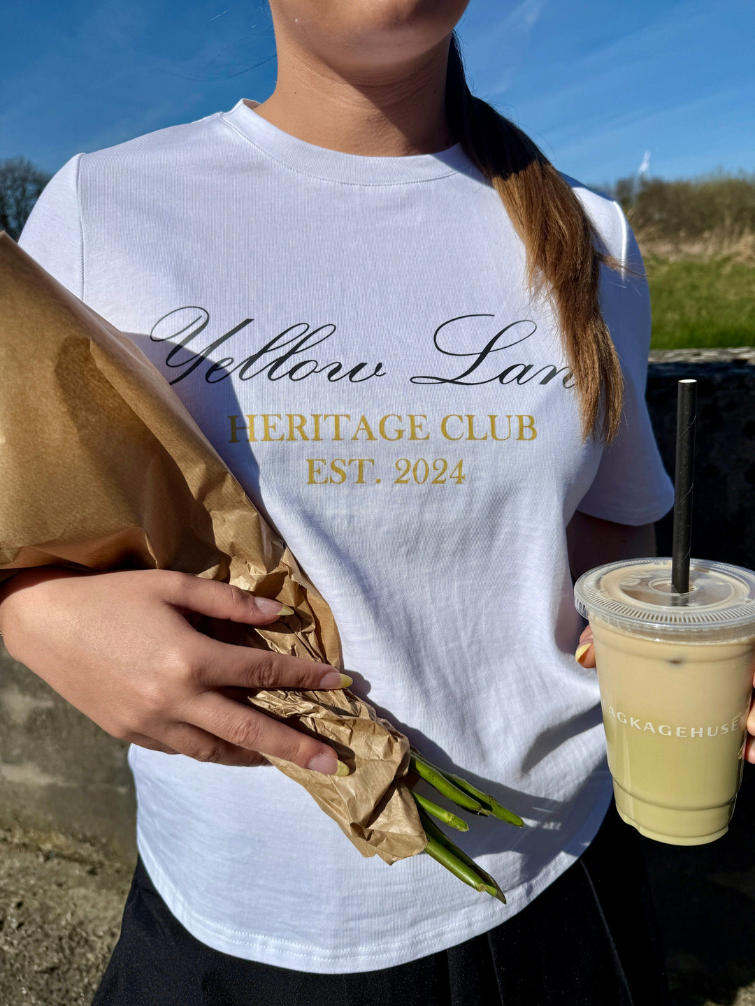 Yellow Lane - Varsity Tee 165589 - 121 - Off White T-shirts