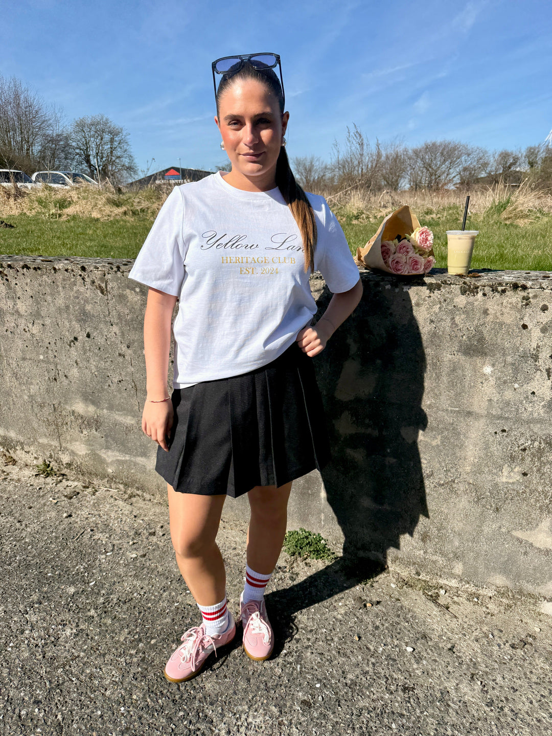 Yellow Lane - Varsity Tee 165589 - 121 - Off White T-shirts