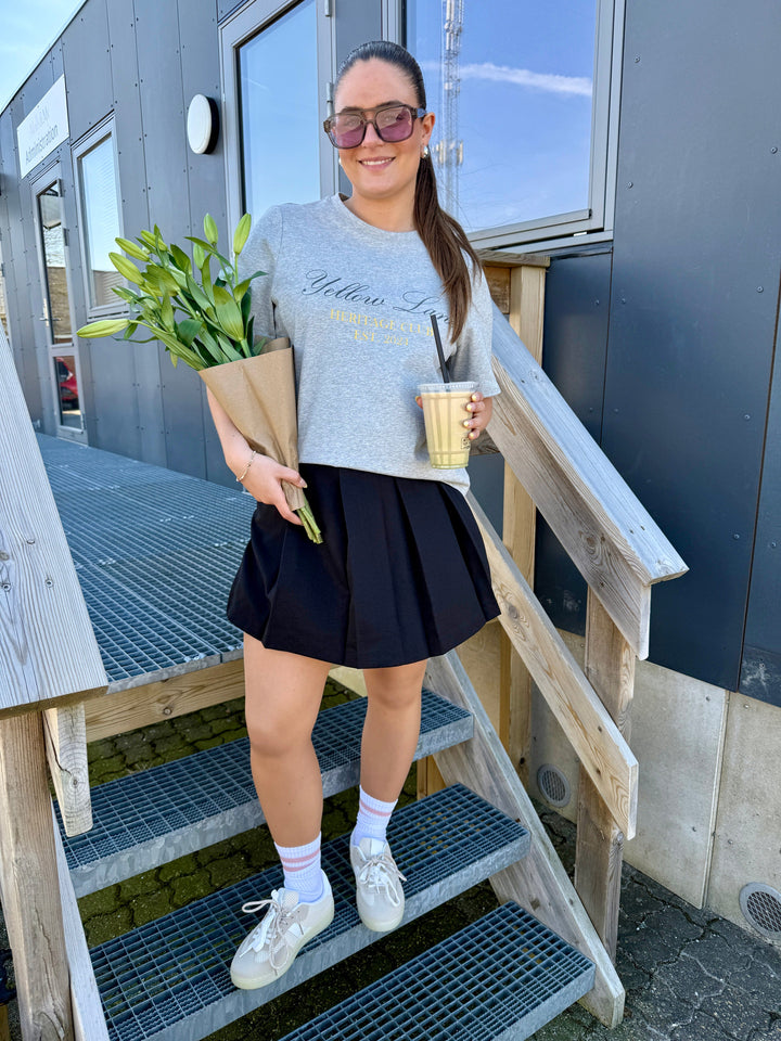 Yellow Lane - Varsity Tee 165589 - 133 - Grey Melange T-shirts