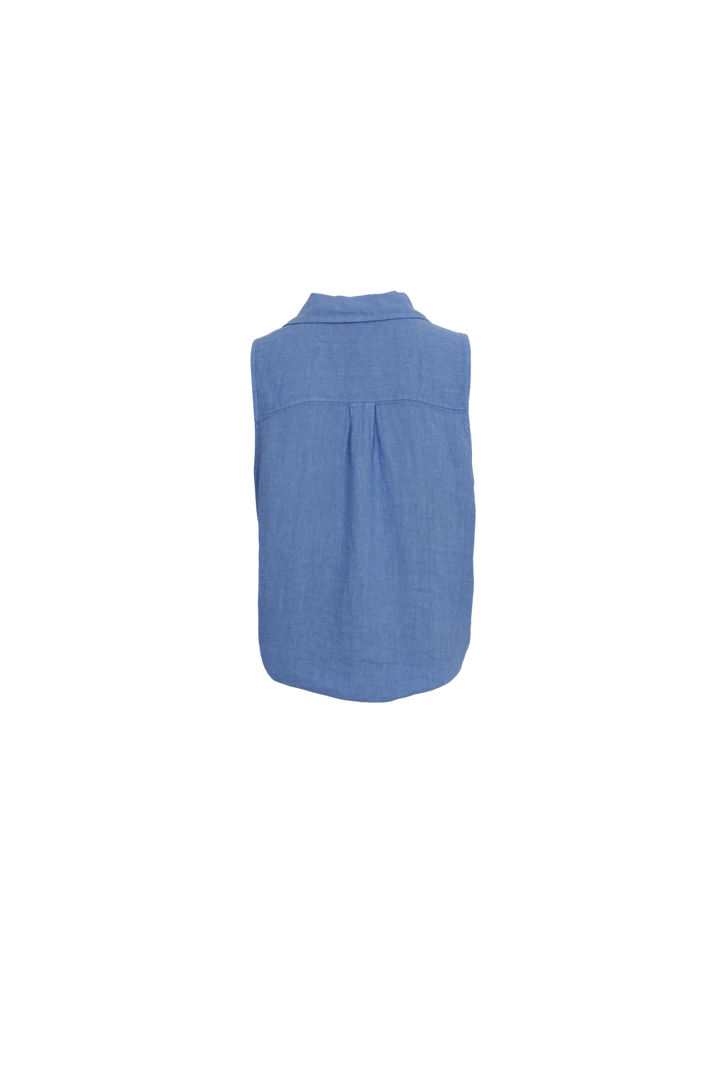 Black Colour - Bcmelina Sleeveless Tie Shirt 40911 - Sky Blue