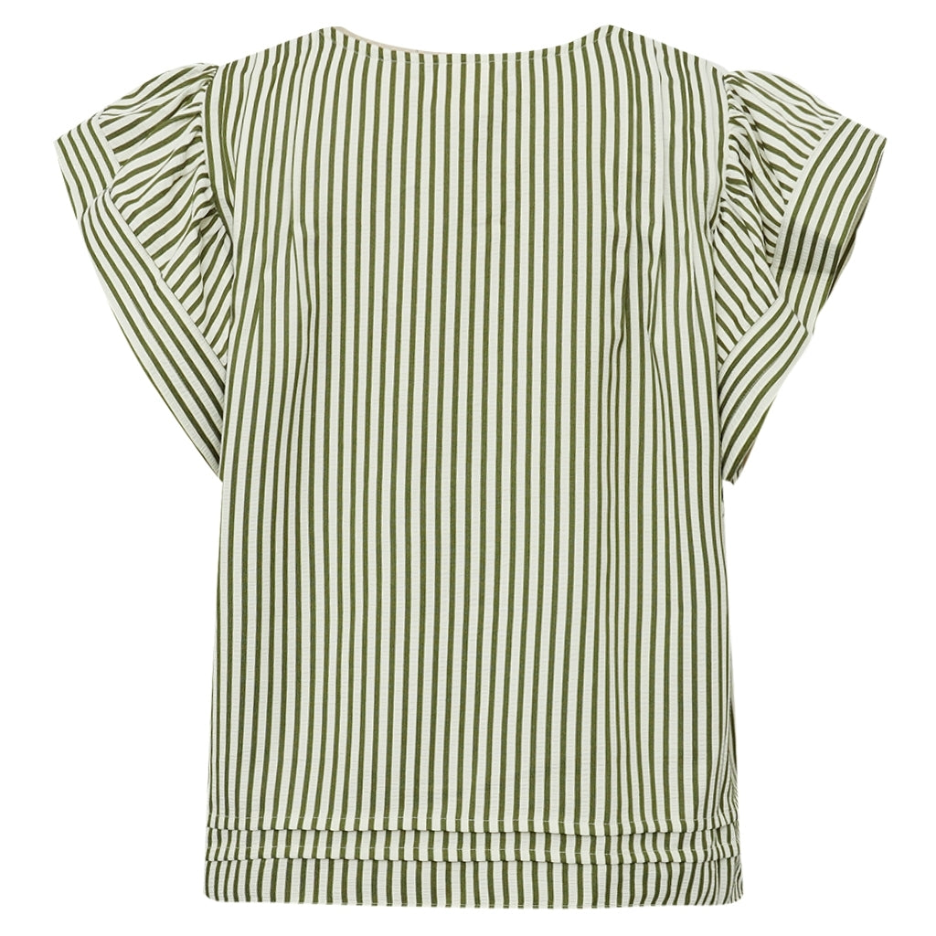 Gossia - Minkago Jo Blouse G1987 - Creme Army Stripes