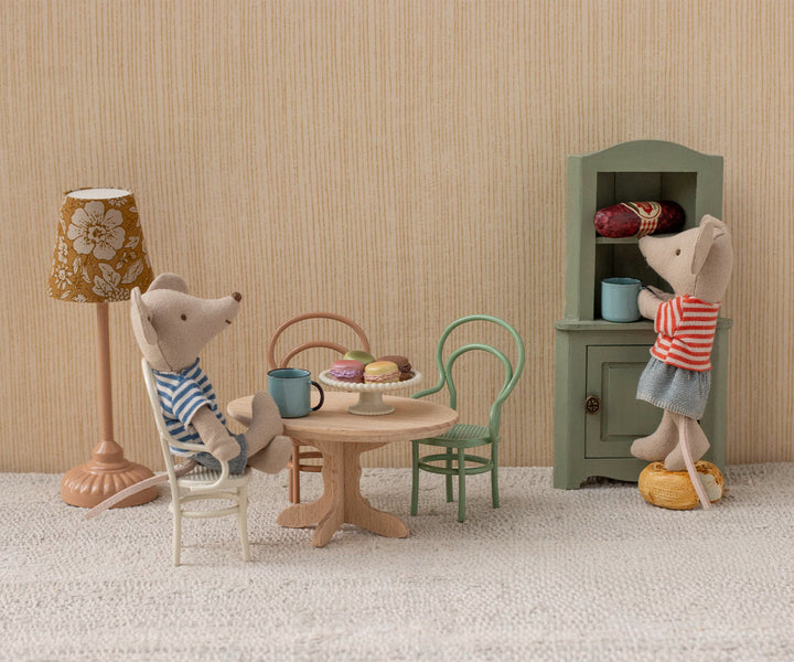 Maileg - Ovalt Spisebord, Mus - Natur - Mouse Furniture