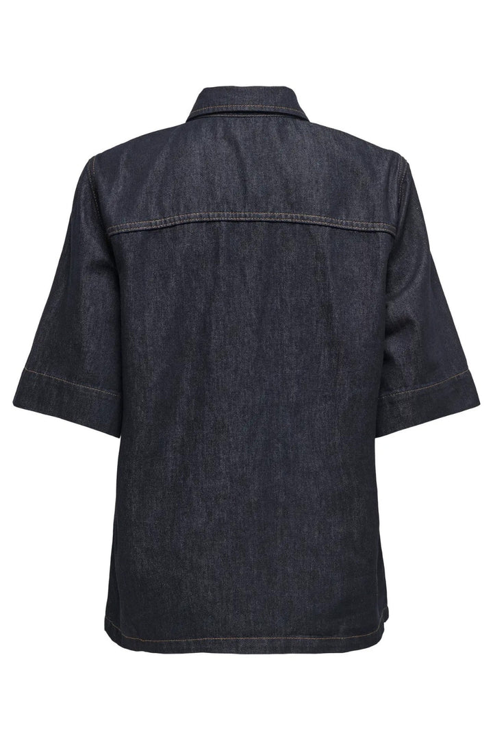 JDY - Jdysansa Ss Oversize Shirt Db - 4743462 Dark Blue Denim