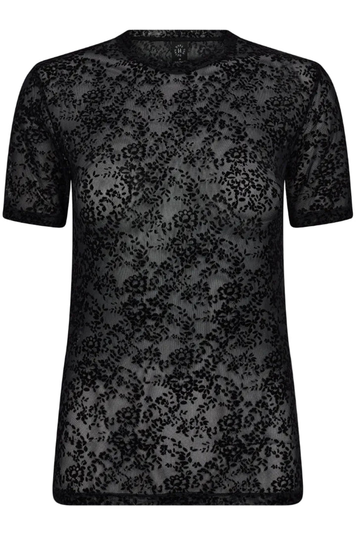 Hype The Detail - Lace Tee, Slim 852-2 - 9 - Black