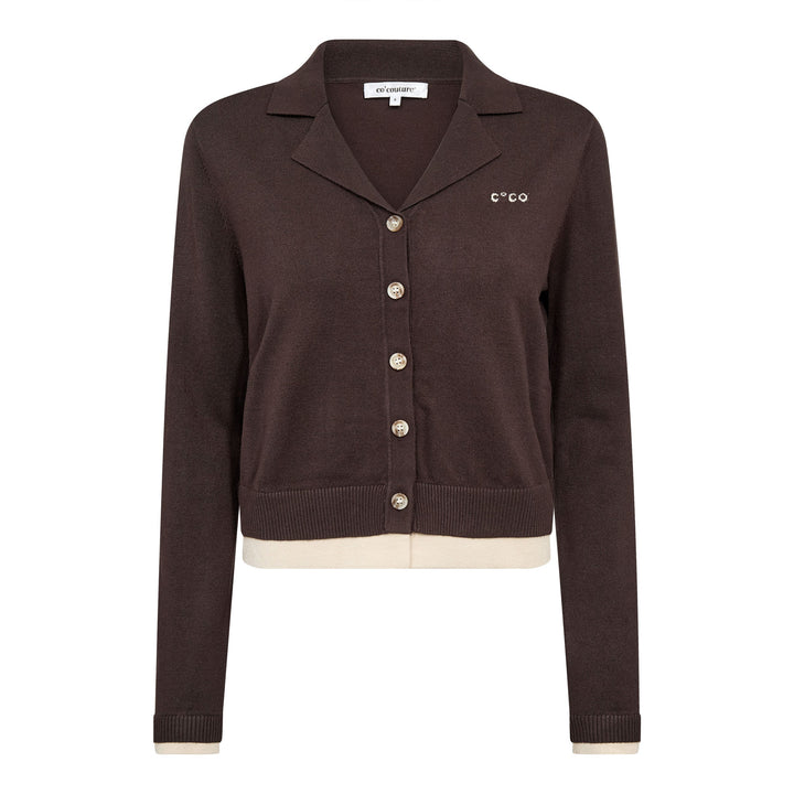 Co´Couture - Luecc Ls Cardigan 500215 - 20003 - Dark Brown