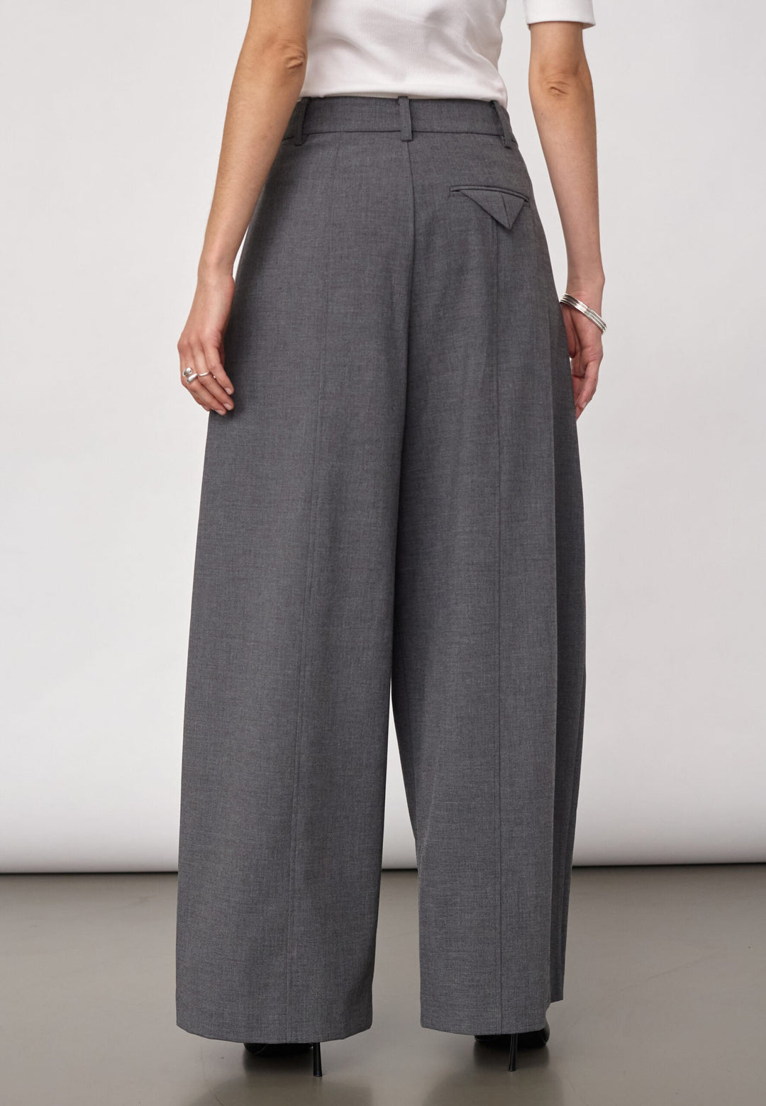 Co´Couture - Priscillacc Pleat Barrel Pant 500824 - 65003 - Mid Grey
