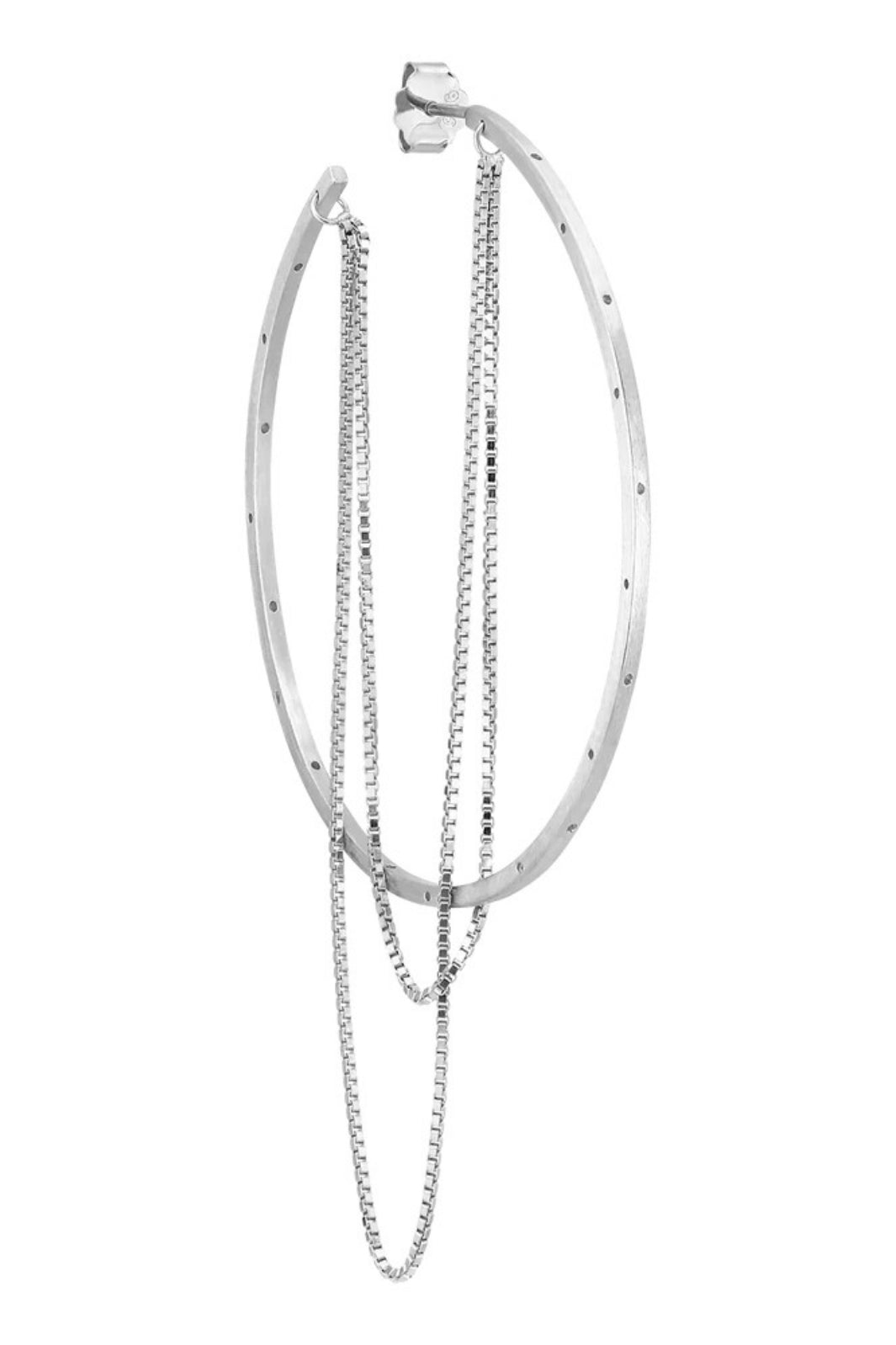 Jane Kønig - Big Orbis Chain Hoop BOCH-SS25-S - Forsølvet