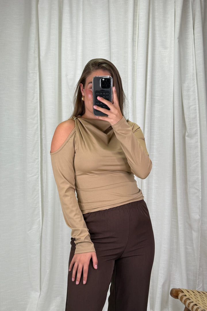 A-bee - Melinda Blouse - Camel