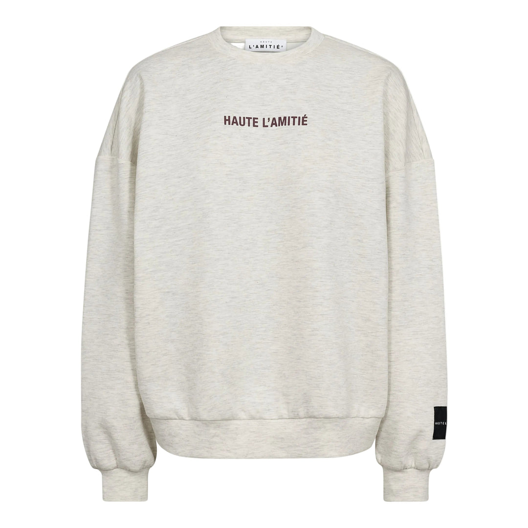 Haute L'Amitié - Back Print Studio Sweat HL10686 - Pearl Melange