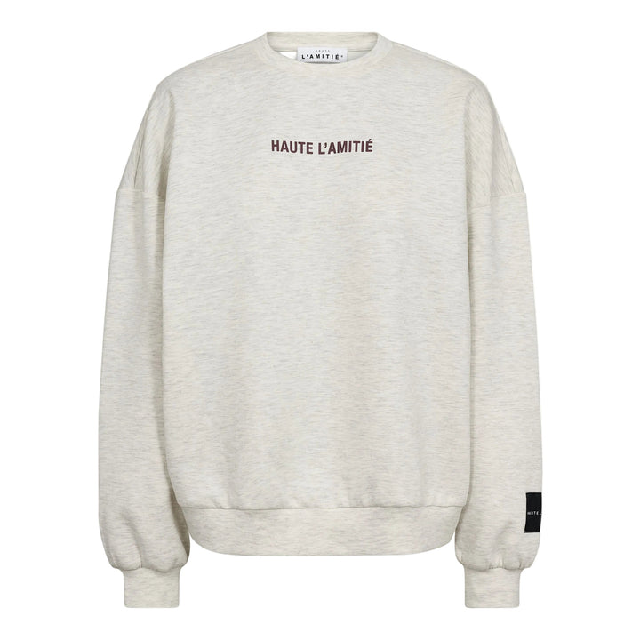 Haute L'Amitié - Back Print Studio Sweat HL10686 - Pearl Melange