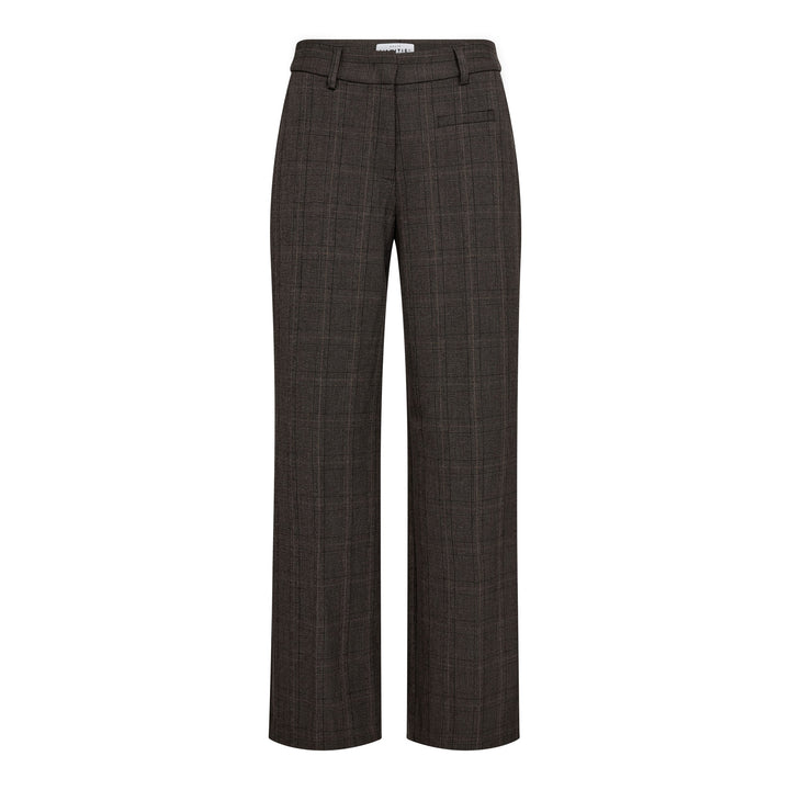 Haute L'Amitié - Check Fit Plain Pant HL10845 - Mocca