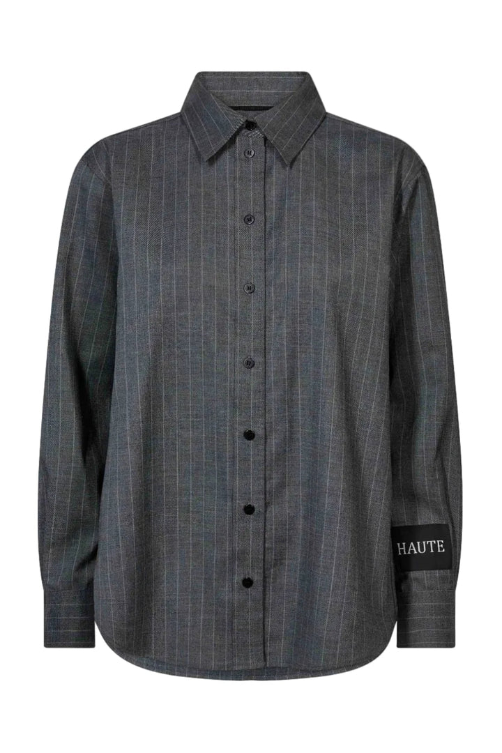 Haute L'Amitié - Tailor Pin Shirt Hl10997 - Antracit