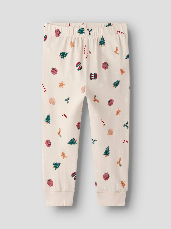Name It - Nmnvismas Ls Nightset - 4918965 Whitecap Gray Xmas Aop