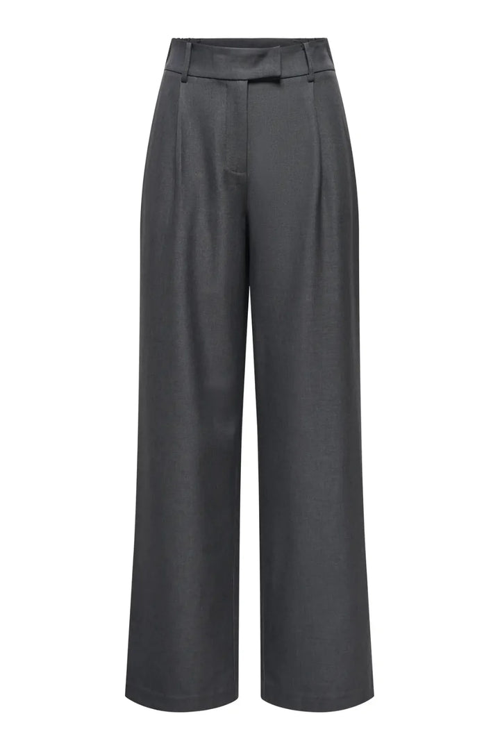 Only - Onllinda Str Mel Pants Tlr - 5034221 Dark Grey Melange