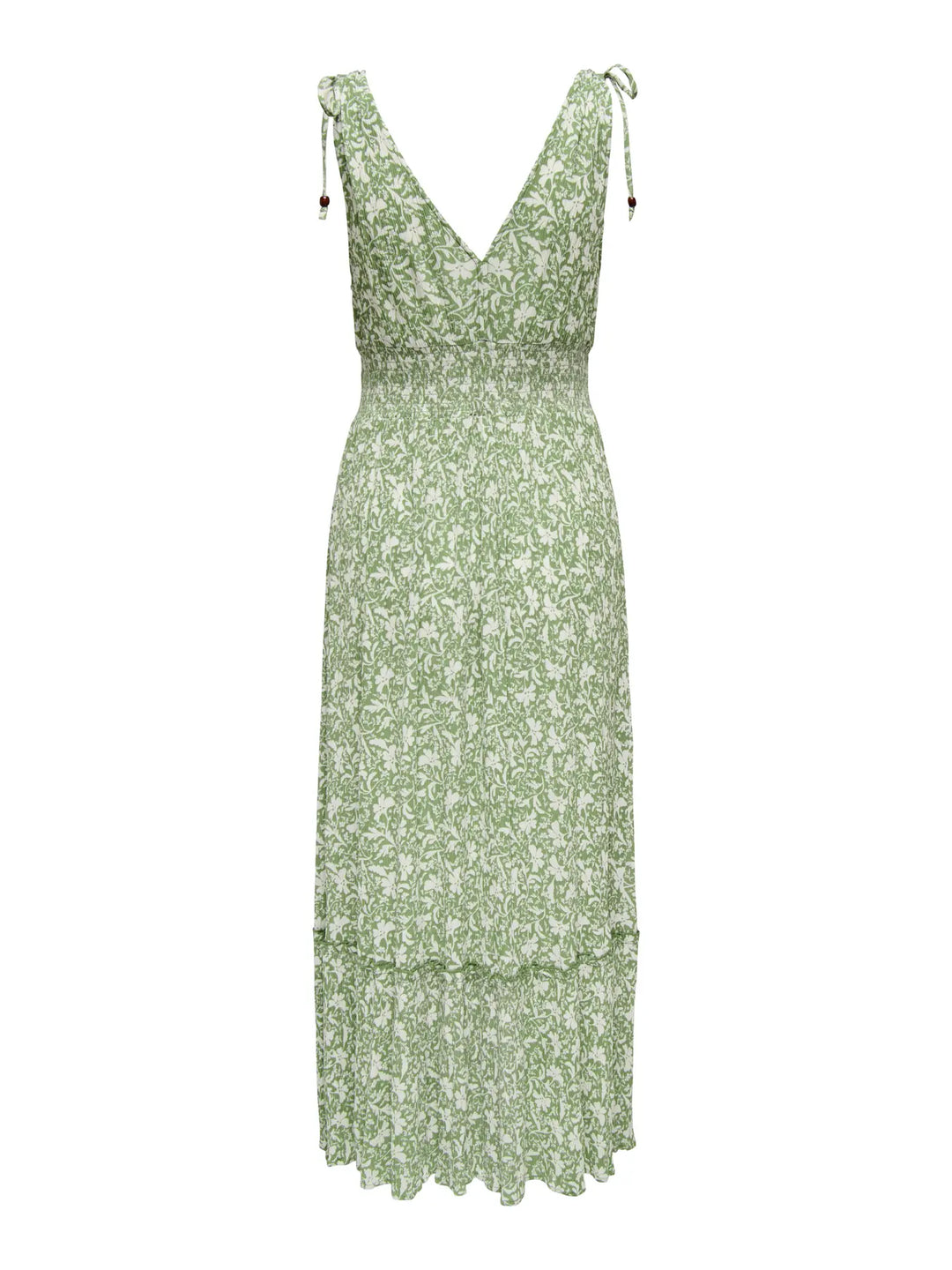 Only - Onlfernanda Life S/L Long Dress - 4865270 Hedge Green Nirra Flower
