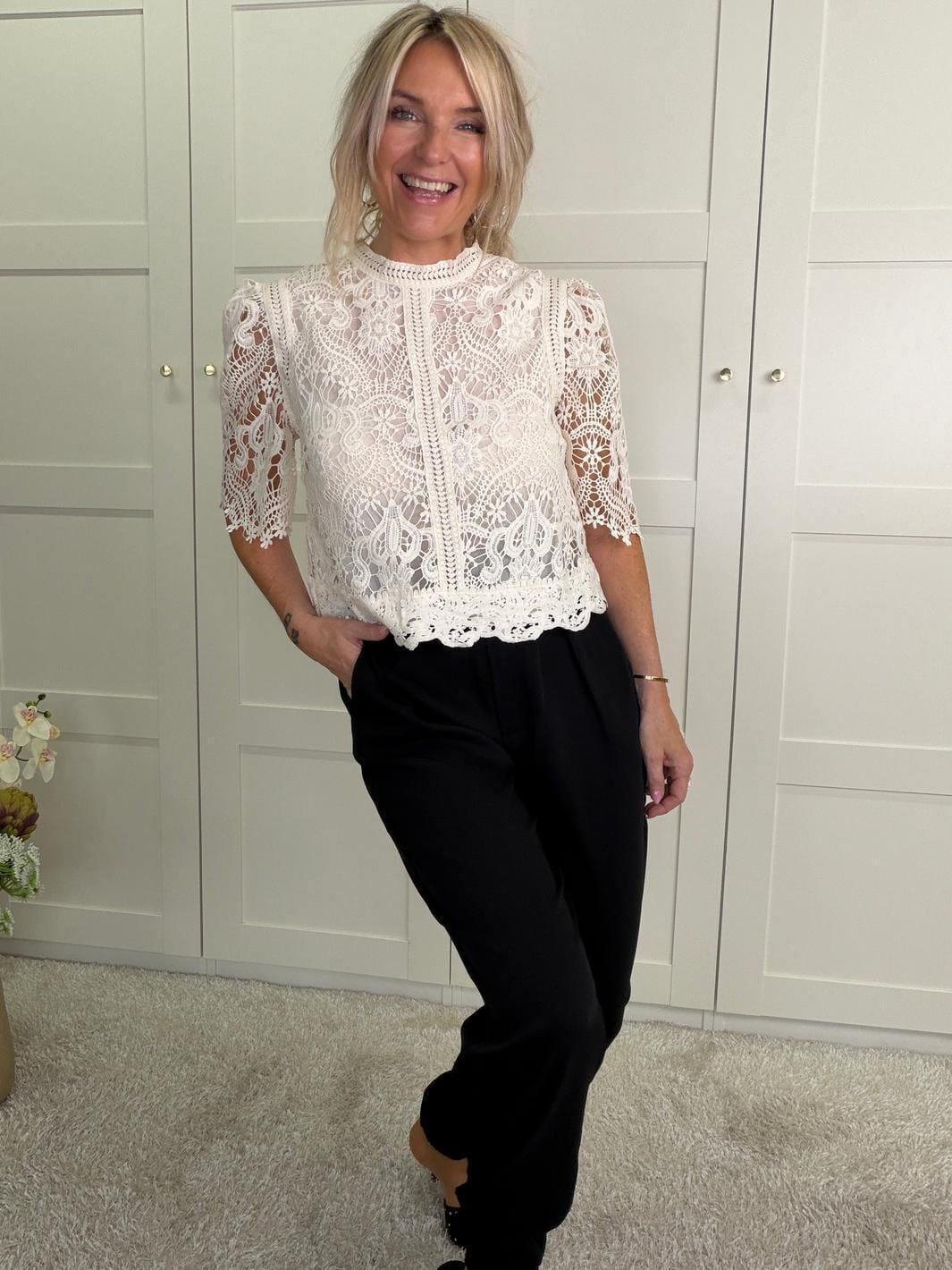 A-bee - Brielle Blouse - Ecru Bluser 
