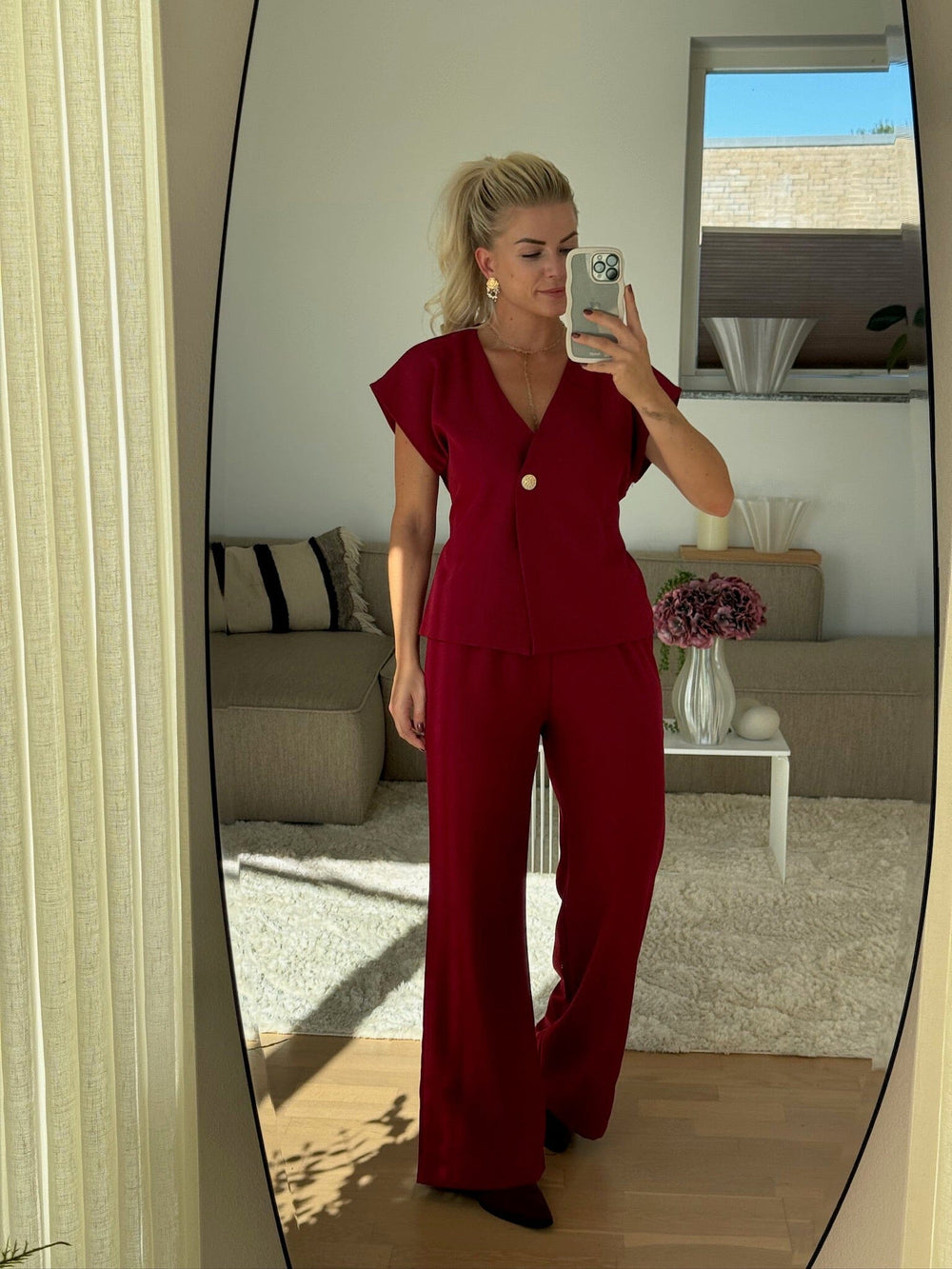 A-bee - Clarice Top - Burgundy Toppe 