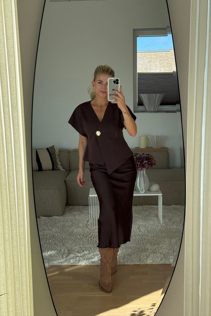 A-bee - Clarice Top - Dark Maroon Toppe 