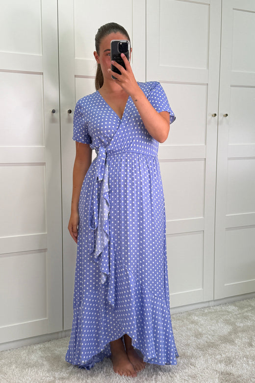 A-bee - Ginevra Dot Wrap Dress - Lilac Kjoler 