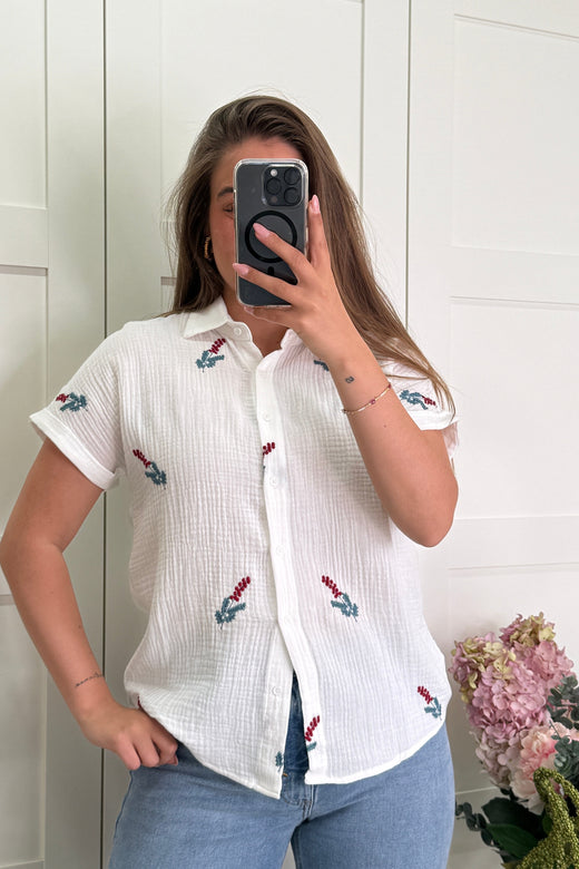 A-bee - Jeanne Skjorte - White Skjorter 