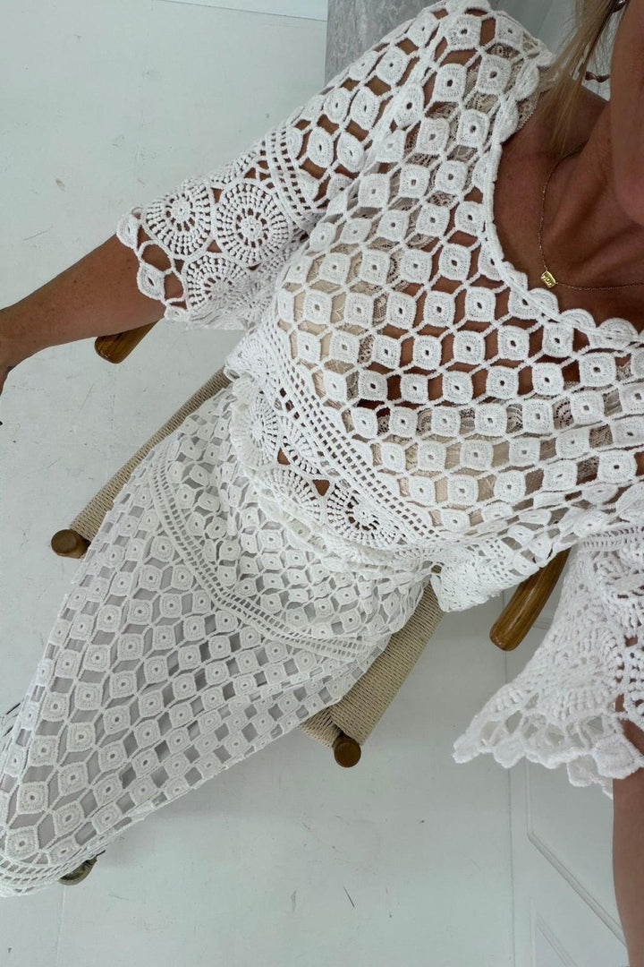 A-Bee - Jolene Skirt - White Nederdele 