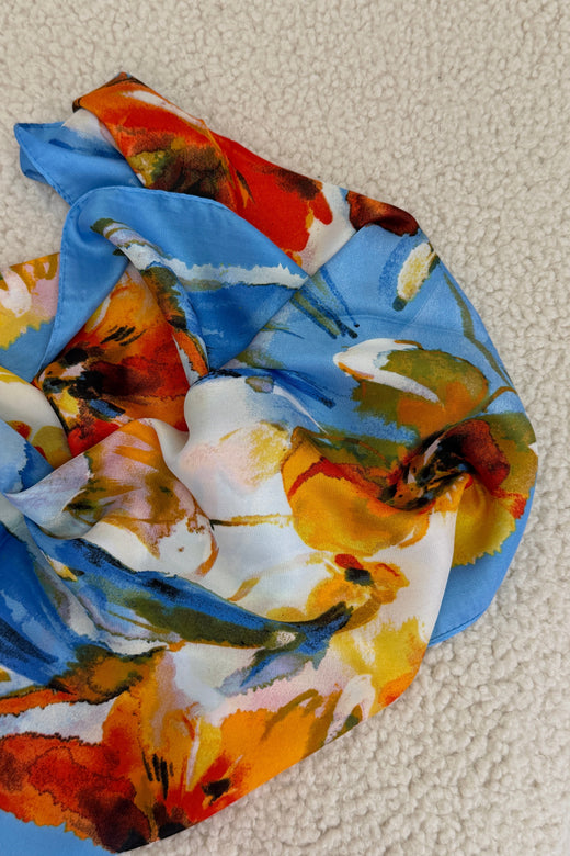 A-bee - Juliska Scarf - Blue Tørklæder 