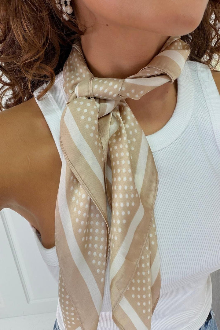 A-bee - Leonora Scarf - Taupe Tørklæder 