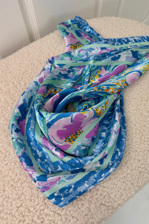 A-bee - Maelys Scarf - Blue Tørklæder 