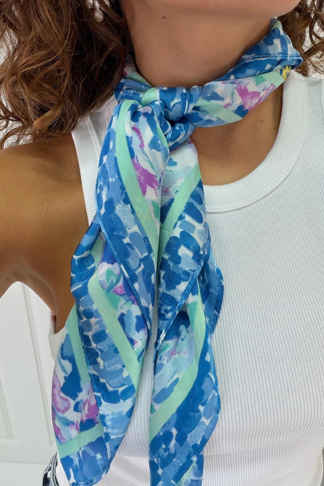 A-bee - Maelys Scarf - Blue Tørklæder 