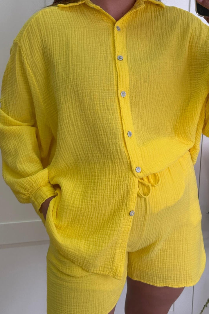 A-bee - Nelly Skjorte - Yellow Skjorter 